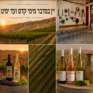 יין במדבר מימי קדם ועד ימינו – תיירות יין חדשה בישראל 2/11/2026 ENGLISH