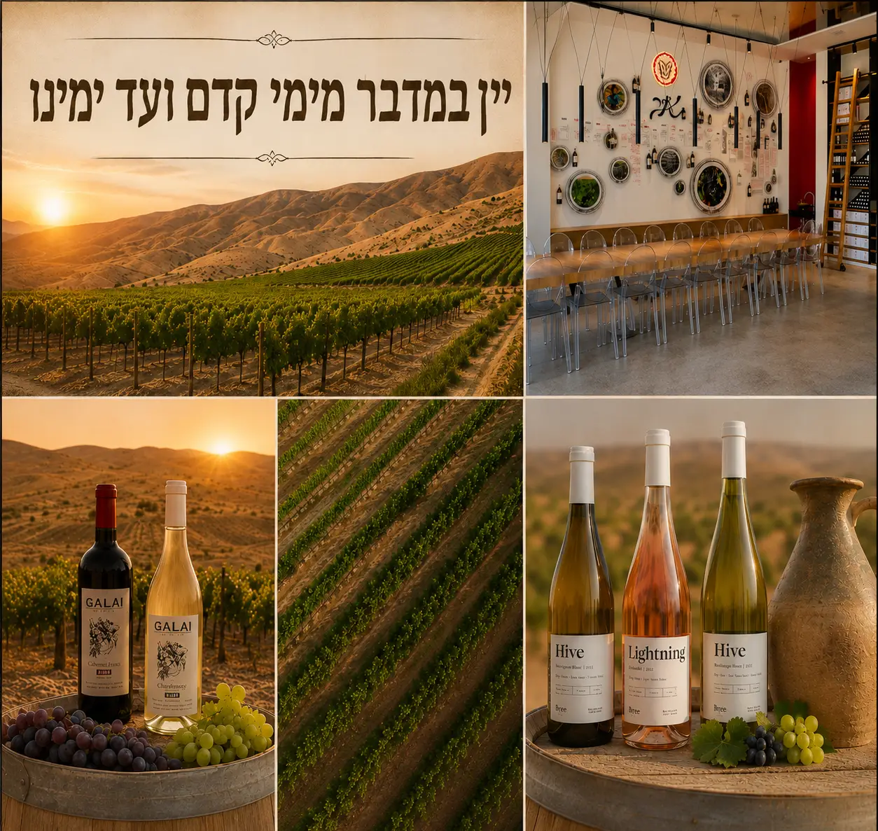 יין במדבר מימי קדם ועד ימינו – תיירות יין חדשה בישראל 2/11/2026 ENGLISH